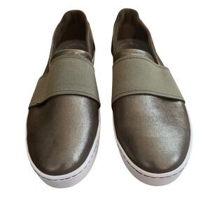 Clarks Pawley Wes Slip-On Sneakers Women's 9 Olive‎ Metallic